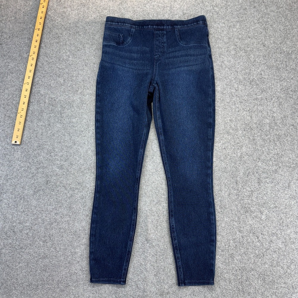 Spanx Women's Denim‎ Look Jeggings Blue Pull-On Skinny Jeans Pants L 42 44